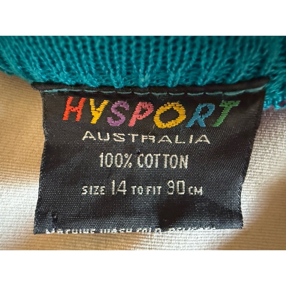 Vintage HySport Australia 100% Cotton Cardigan Sweater Men's Size 14 Coogi Style - Picture 3 of 16